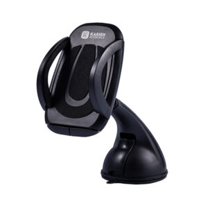 Soporte para teléfono móvil Karsen con brazo articulado y ventosa para tablero o parabrisas de auto.